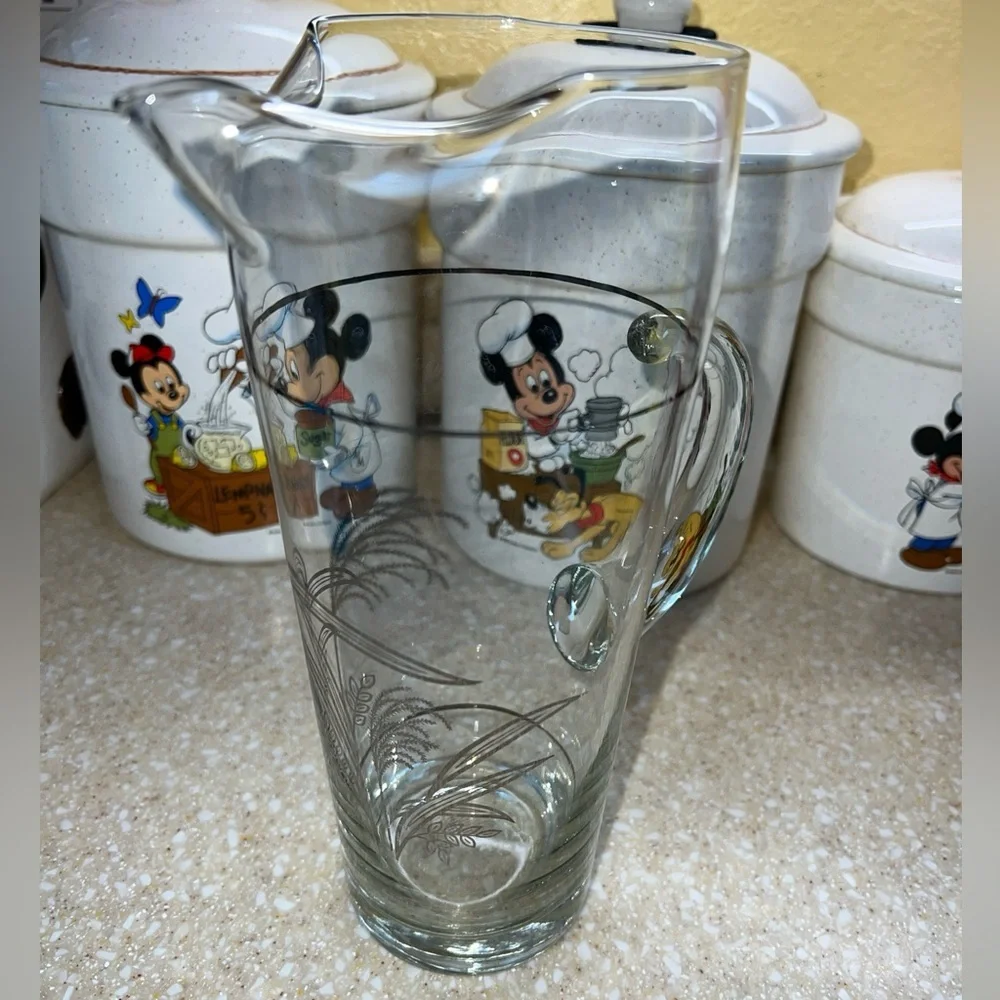 Vintage West Virginia cocktail Glass Pitcher MCM 1960’s 1970’s